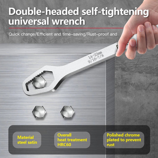 Universal Torx wrench 8-22 mm, adjustable, double head key plate deideas