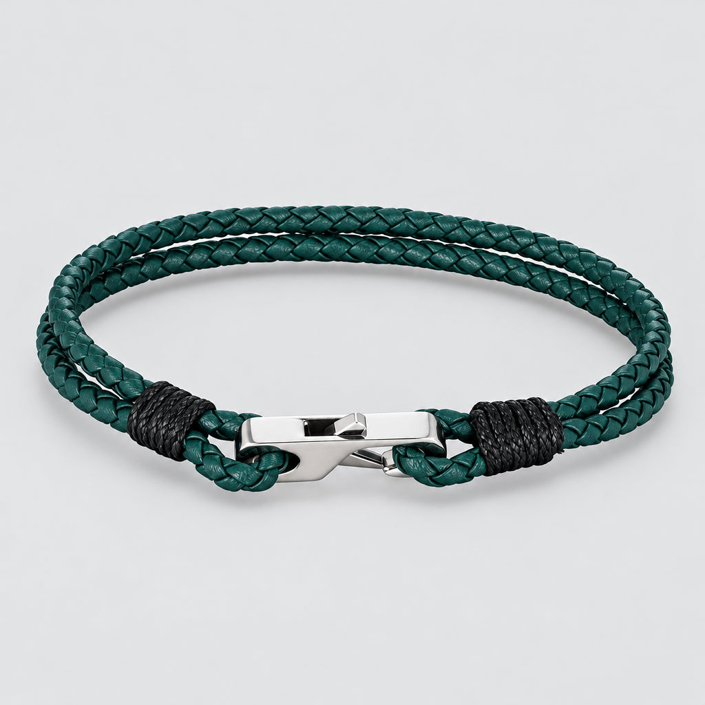 Leather Cord Bracelet – 3 mm, Square Magnetic Clasp