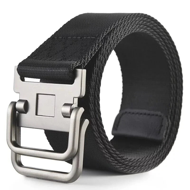 Youth Canvas Belt Dual Ring Buckle, Streetwear Style for Jeans & Cargo Pants deideas
