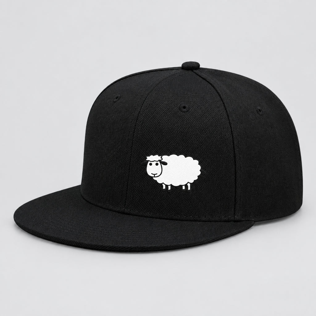 Sheep Graphic Baseball Cap – Adjustable Flat Brim Hat