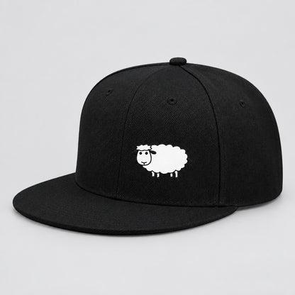 Sheep Graphic Baseball Cap – Adjustable Flat Brim Hat