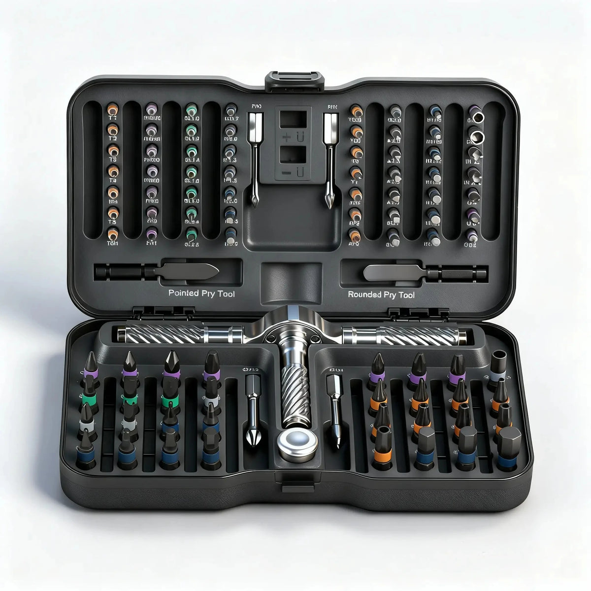 66-in-1 Magnetic Ratchet Screwdriver Set – T-Handle