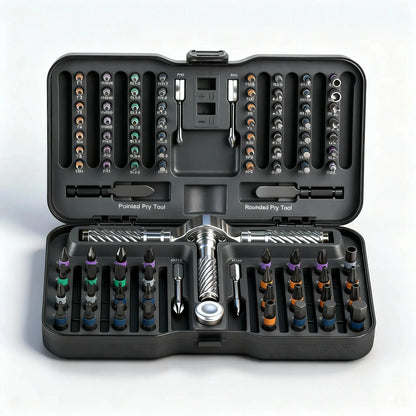 66-in-1 Magnetic Ratchet Screwdriver Set – T-Handle