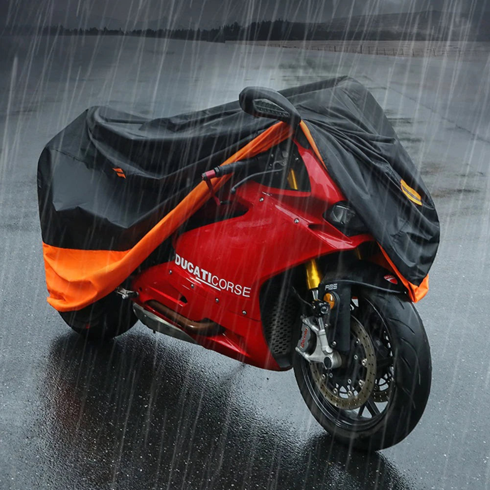Motorcycle Storage Cover – Buckle Strap & Lock Opening