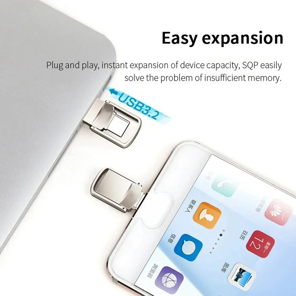 Xiaomi USB Flash Drive 1TB 2TB USB 3.0 High Speed Car Electronic Accessory Adapter Plug Play Video Large Storage Flash Drive deideas