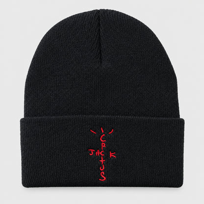 Bandana Graphic Cactus Embroidered Knit Beanie, One Size