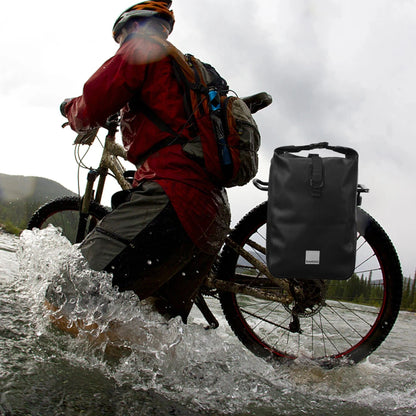 Waterproof Bike Rear Pannier Bag  10L Large Capacity with Reflective Strips deideas