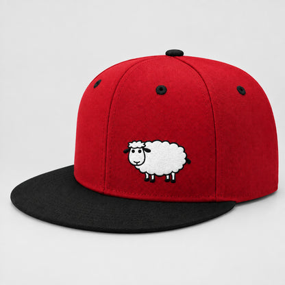 Sheep Graphic Baseball Cap – Adjustable Flat Brim Hat