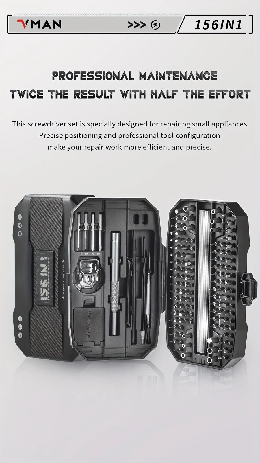 Mini Electric Screwdriver Set – 156-in-1 Precision Repair Kit