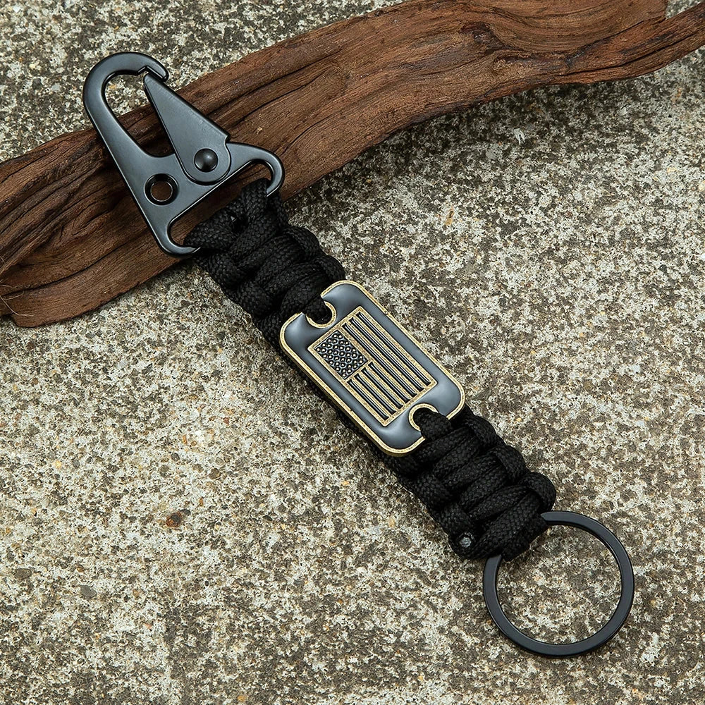 Freedom Clip USA Flag Paracord Keychain deideas