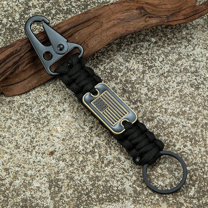 Freedom Clip USA Flag Paracord Keychain deideas