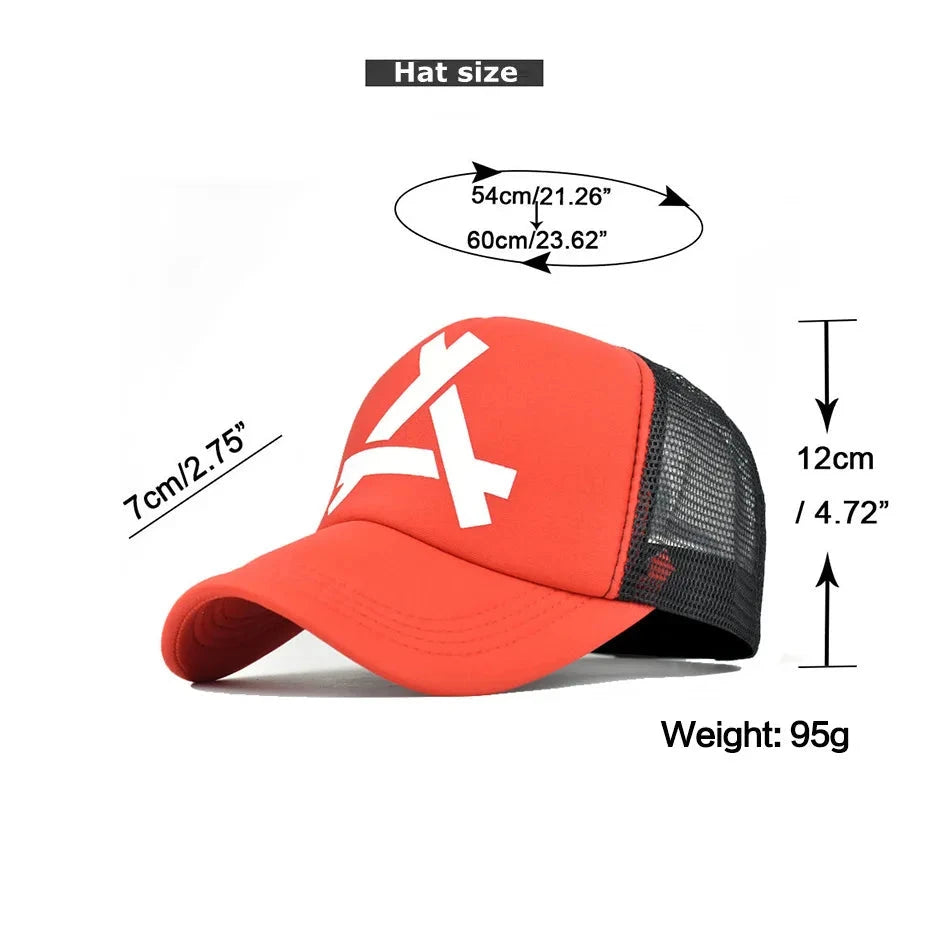 Unisex Mesh Snapback Cap Breathable Casual Sports Hat deideas