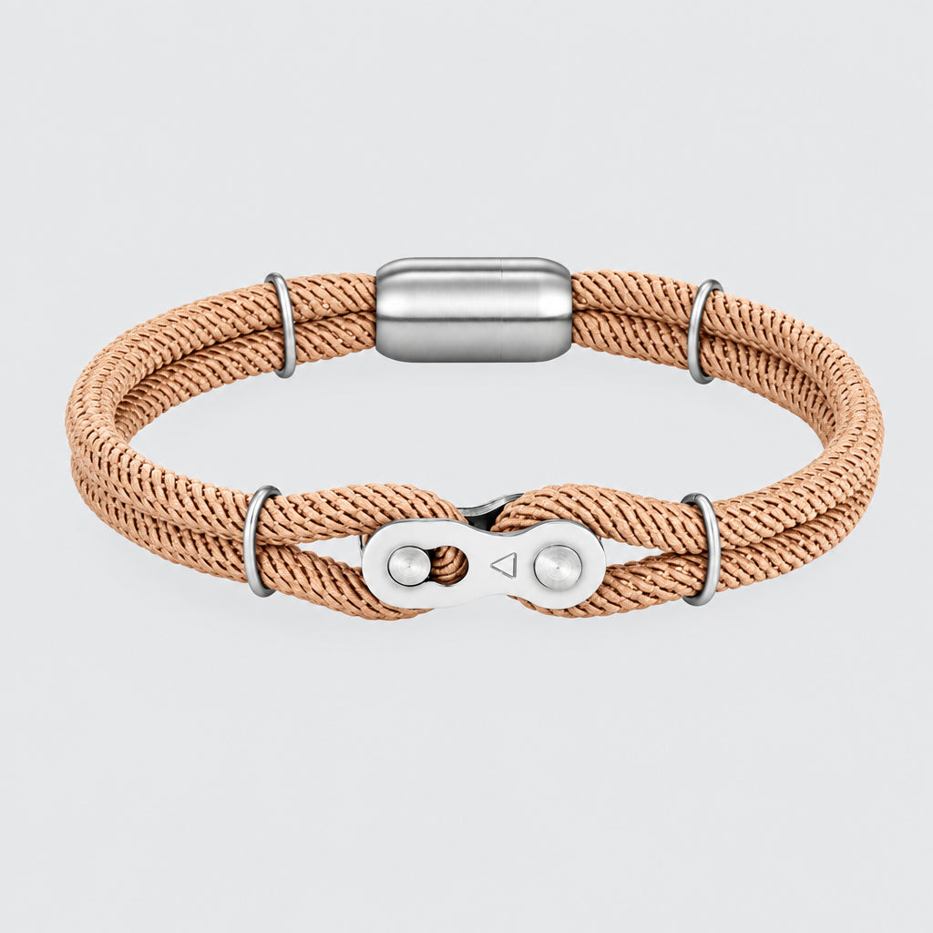 Biker Chain Magnetic Bracelet Rugged Rope & Rock Style deideas