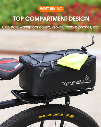 Bike Rear Rack Bag – West Biking 4L, Black, Rain Cover