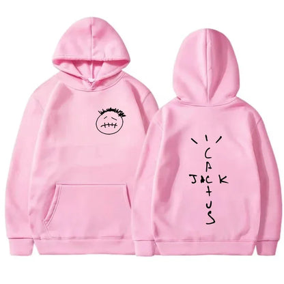 Face Graphic Pullover Hoodie – Front & Back Print