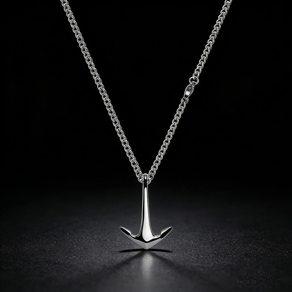 Anchor Pendant Necklace – Stainless Steel, 50–70 cm
