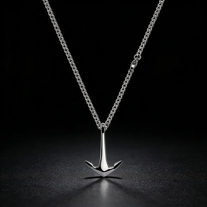 Anchor Pendant Necklace – Stainless Steel, 50–70 cm