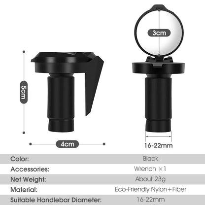 Universal Bike Mirror Adjustable 360° Convex Rearview for MTB & Road Cycling deideas