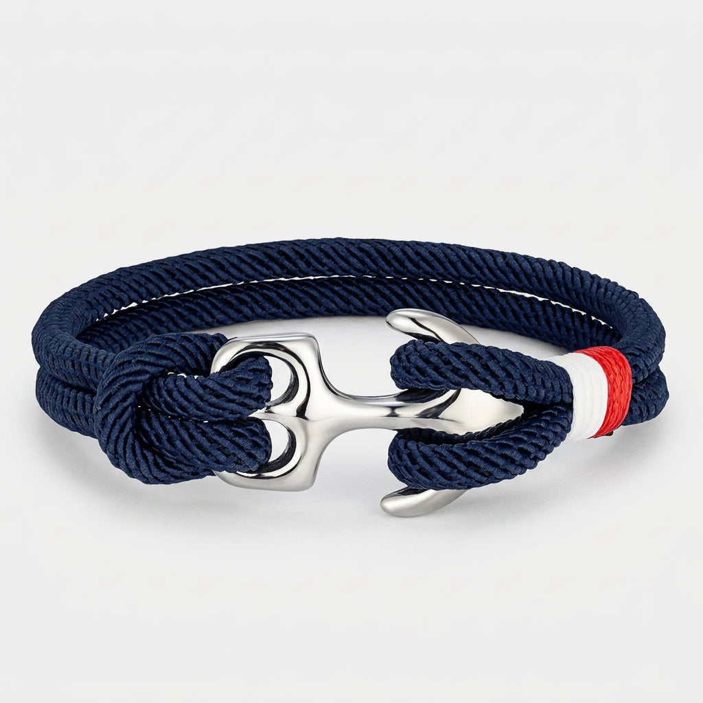 Nautical Survival Bracelet  Dual Rope with Stainless Steel Anchor deideas