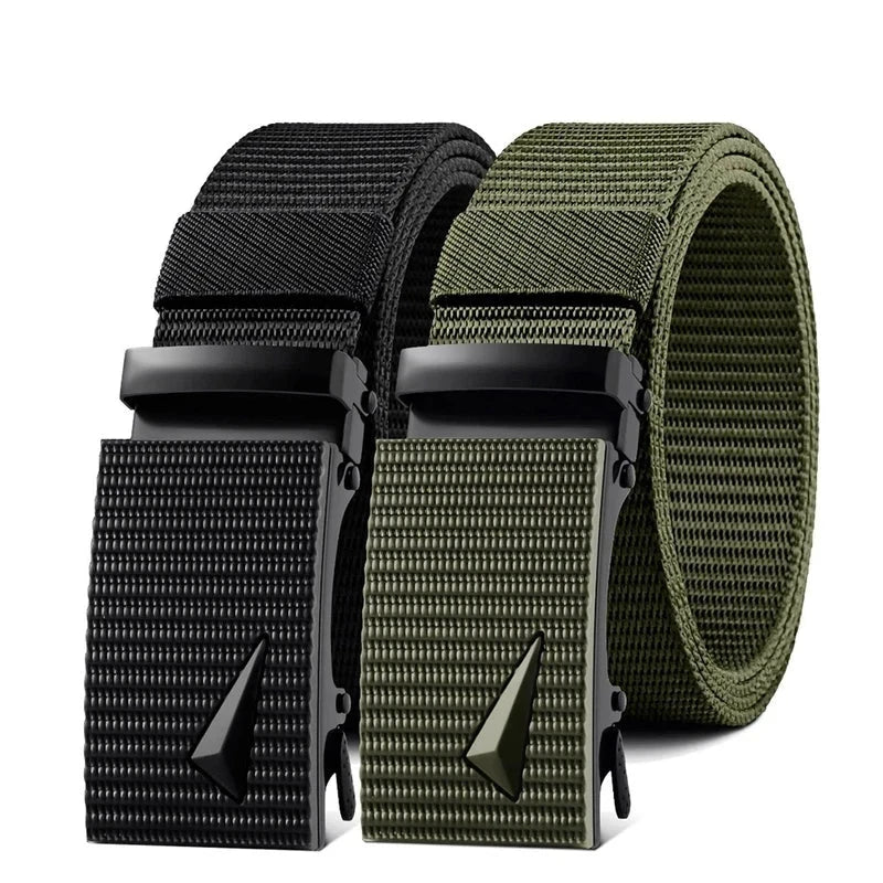 Men's Belt Automatic Metal and Nylon Buckle Casual Sports Outdoor Work Belt deideas