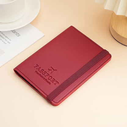 Passport Holder – Elastic Band & Card Slots, 6 Colors