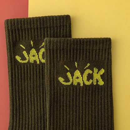 Jack Portrait Crew Socks – Unisex Cotton Blend Streetwear
