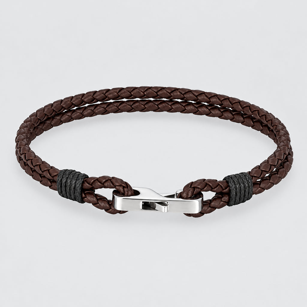 Leather Cord Bracelet – 3 mm, Square Magnetic Clasp