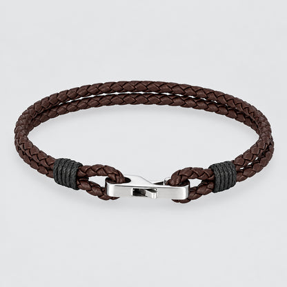Leather Cord Bracelet – 3 mm, Square Magnetic Clasp