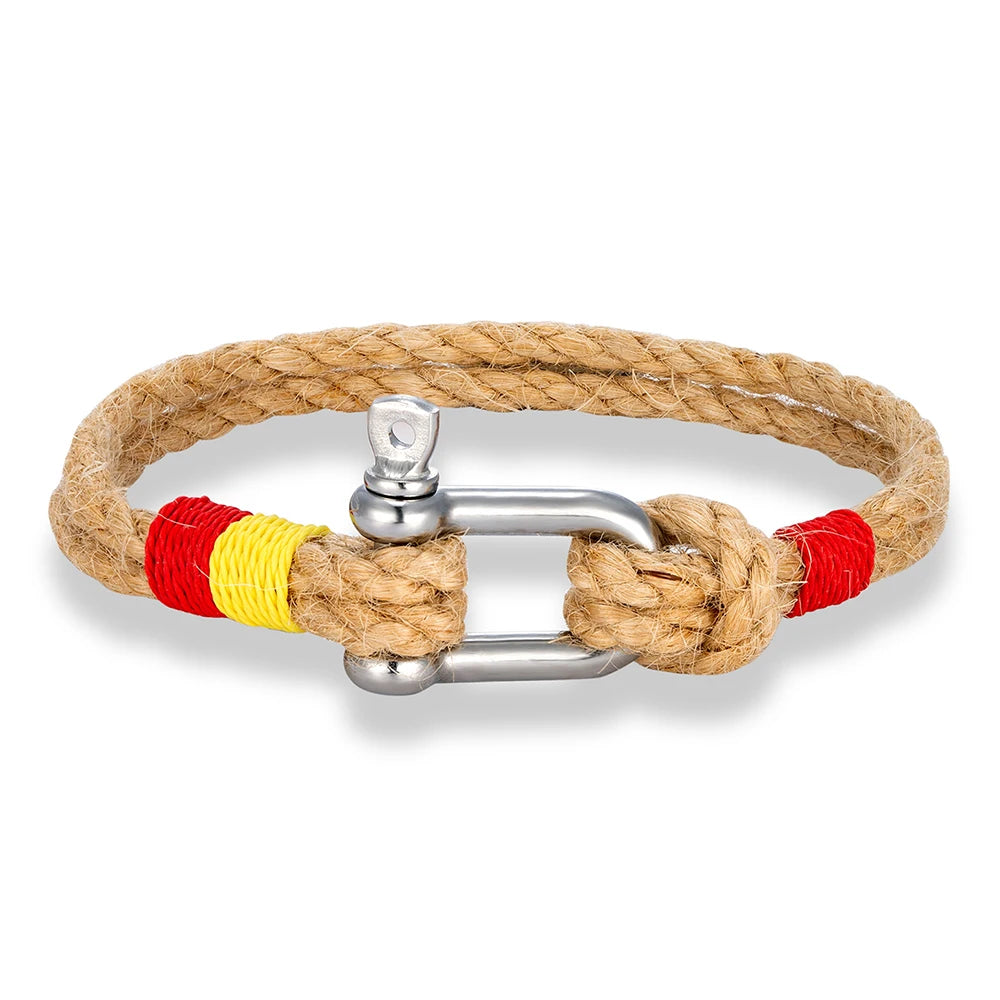Double-Strand Rope Bracelet – Screw-Pin Shackle, 8 Styles