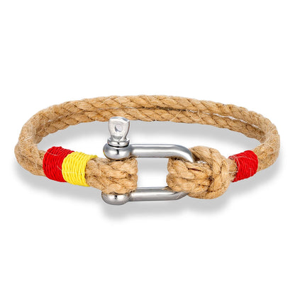 Double-Strand Rope Bracelet – Screw-Pin Shackle, 8 Styles