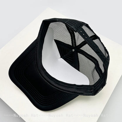 Printed Letter Trucker Cap – Adjustable Unisex Hat, 52–60 cm