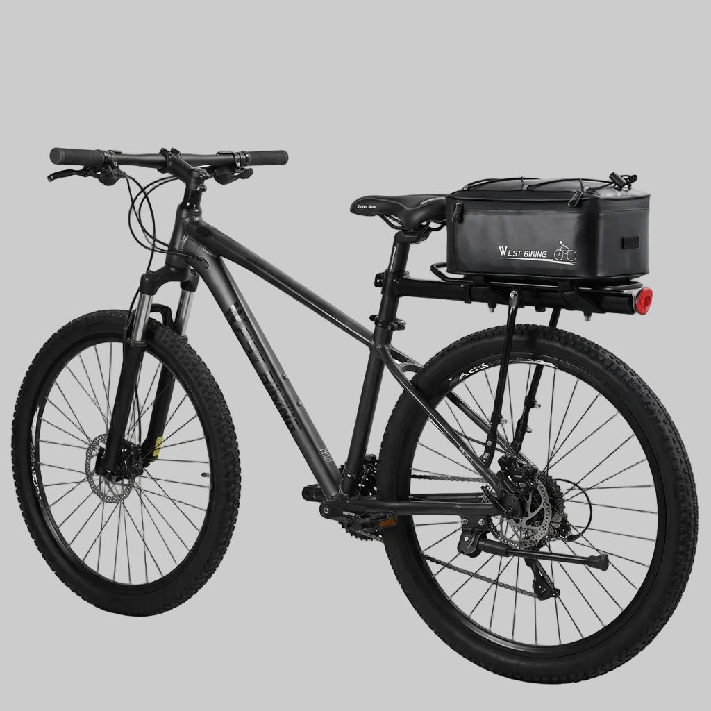 Bike Rear Rack Bag – West Biking 4L, Black, Rain Cover
