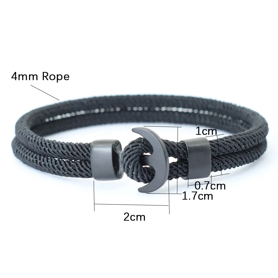 Double-Cord Rope Bracelet – Spectrum, Anchor Hook