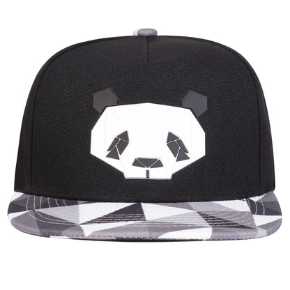 Geometric Panda Cap – Flat Camo Brim, 3 Colors