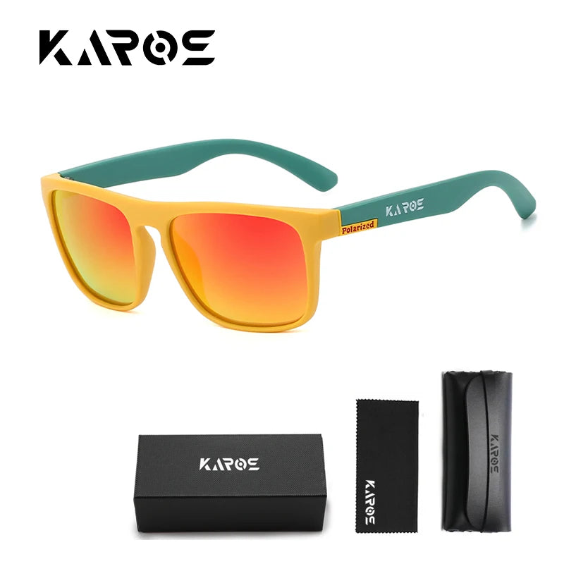Rectangular Sunglasses with Case – Printed Frames, 10 Options