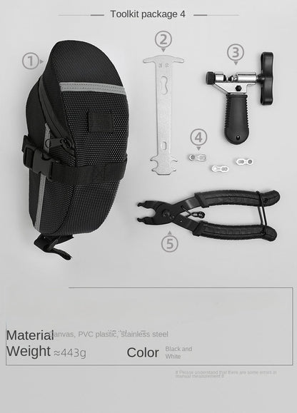 Bicycle Repair Tool Kit Pump Tire Patch Multifunctional Wrench deideas