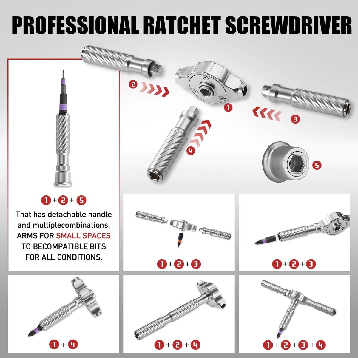 66-in-1 Magnetic Ratchet Screwdriver Set – T-Handle