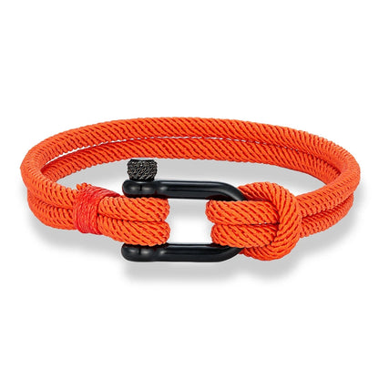 Rocamar Unisex Nautical Bracelet with Anchor and Double Gray Thread deideas