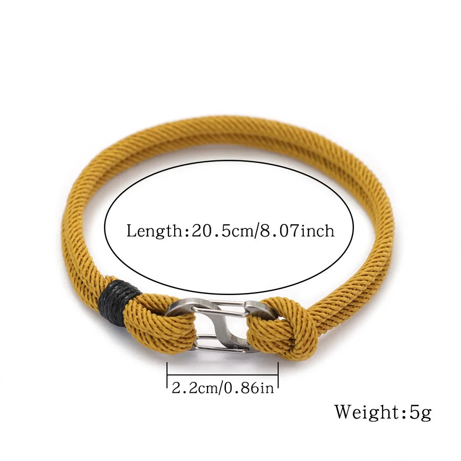 Fashion Rope Bracelet Men 6 Colors S Buckle Outdoor Survival Rescue Braslet Leisure Versatile Accessories Pulseria Hombre Joias deideas