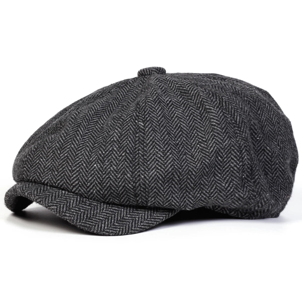Herringbone Newsboy Cap Retro Painter's Beret, Unisex
