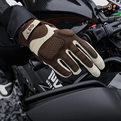 Full-Finger Riding Gloves – Color-Block Design, S–XXL