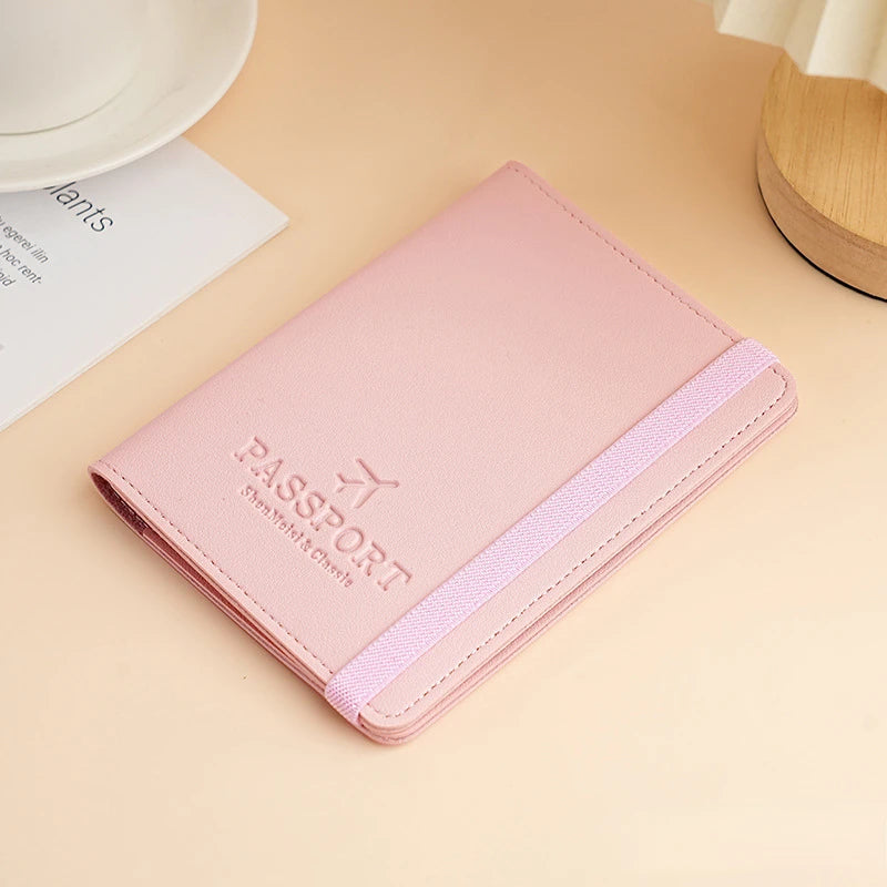 Passport Holder – Elastic Band & Card Slots, 6 Colors