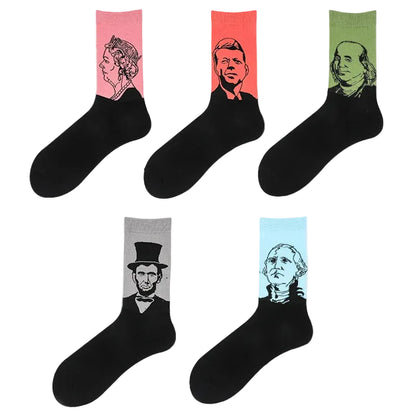 Historical Portrait Crew Socks 3-Pack – Boxed Cotton Blend