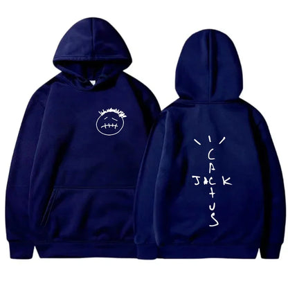 Face Graphic Pullover Hoodie – Front & Back Print