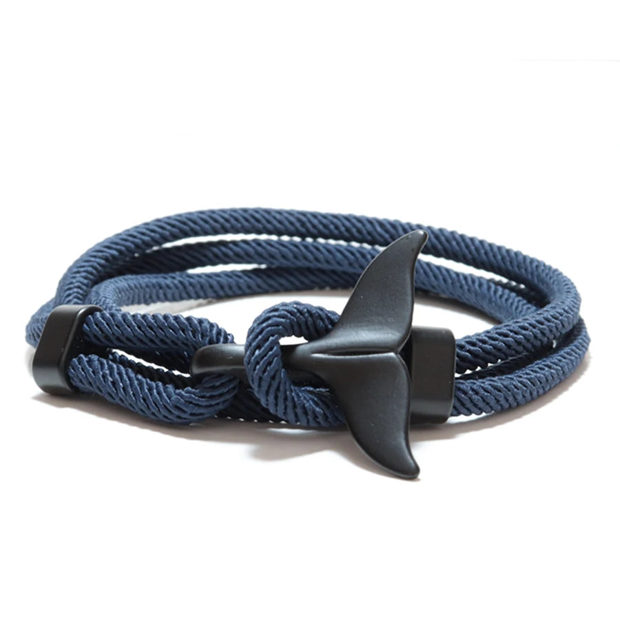 Whale Tail Rope Bracelet – Double Cord, 11 Colors