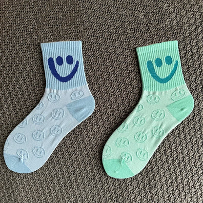 Smiley Face Socks 3-Pack – Textured Knit Gift Box