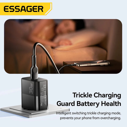 30W USB-C PD Wall Charger – Black US Plug