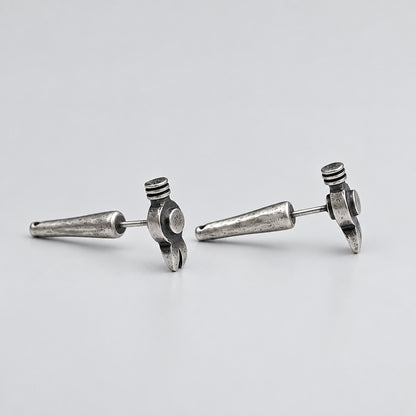 Artisan Hammer Stud Earrings 925 Silver deideas