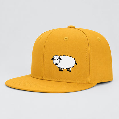 Sheep Graphic Baseball Cap – Adjustable Flat Brim Hat