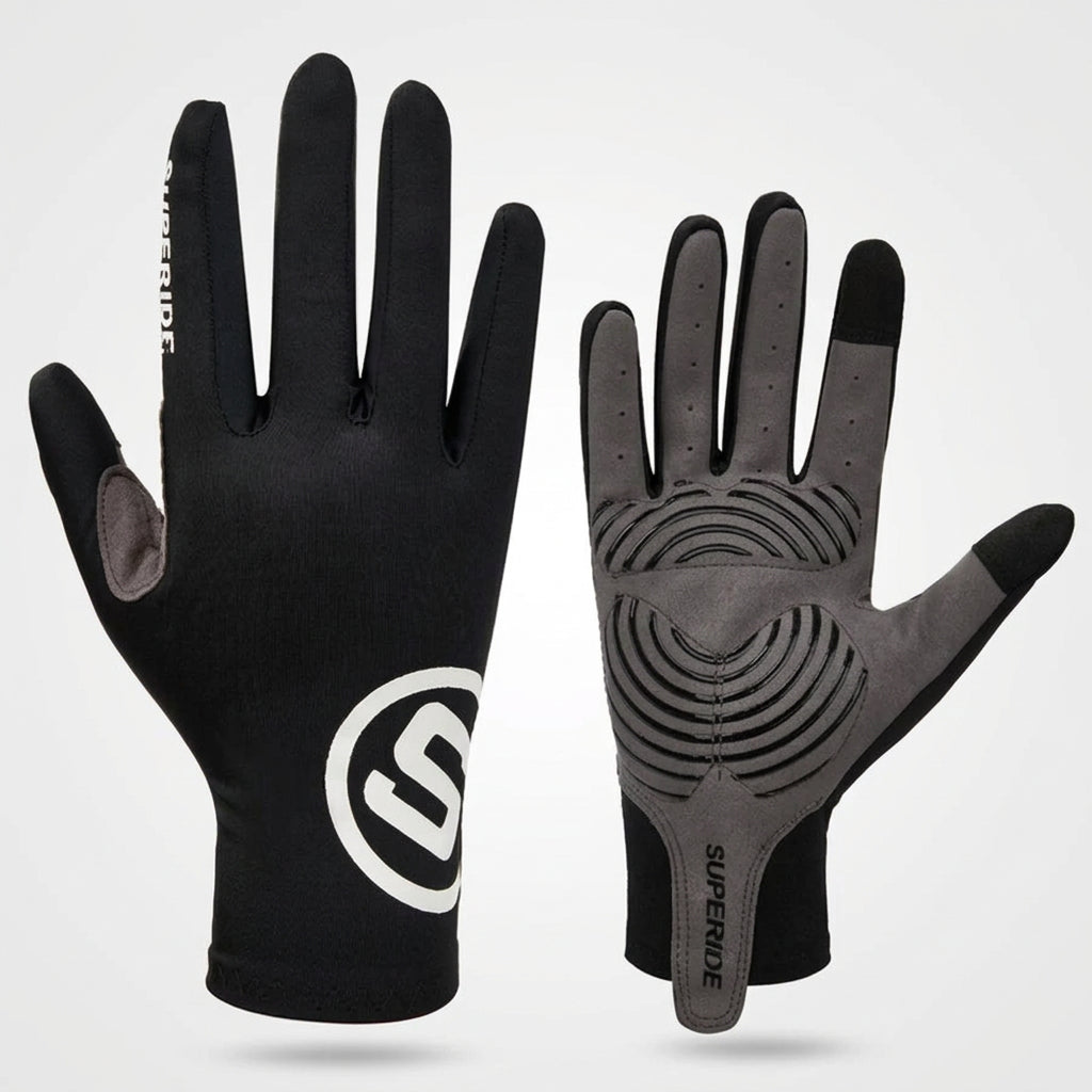 Full-Finger Cycling Gloves – Textured Palm, S–XL